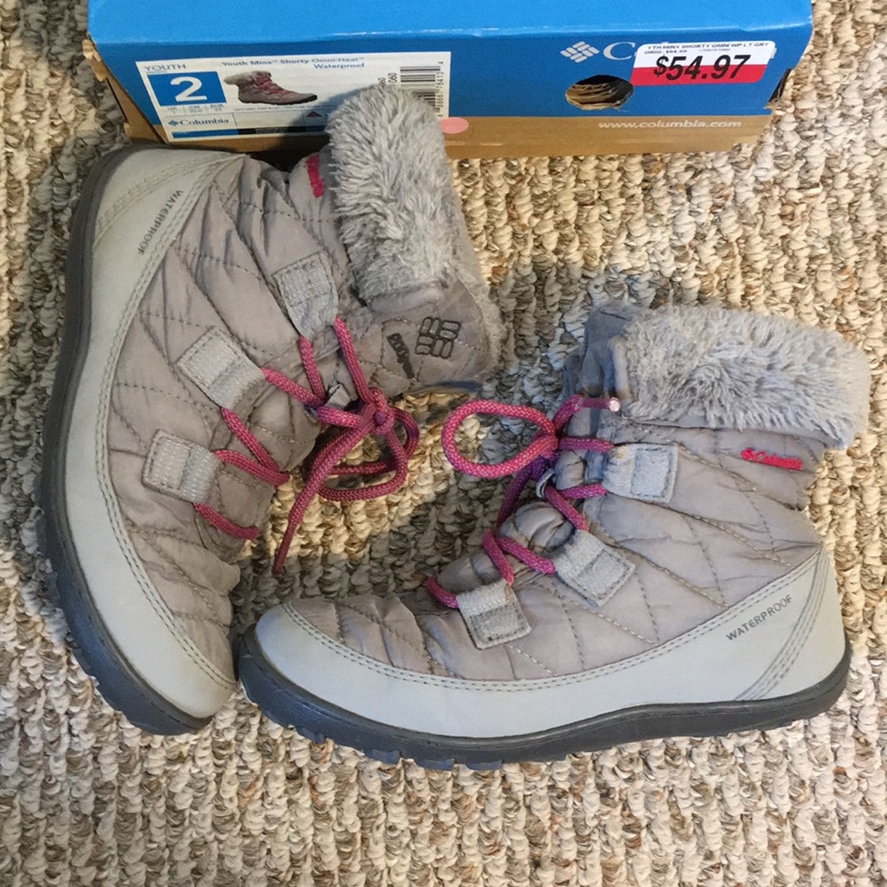Columbia snow boots grey pink 2 - Picture 4 of 11